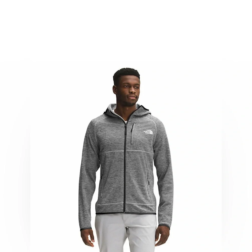 The North‎ Face Canyonlands Mens Performance Fleece Gray Hooded Jacket XXL
